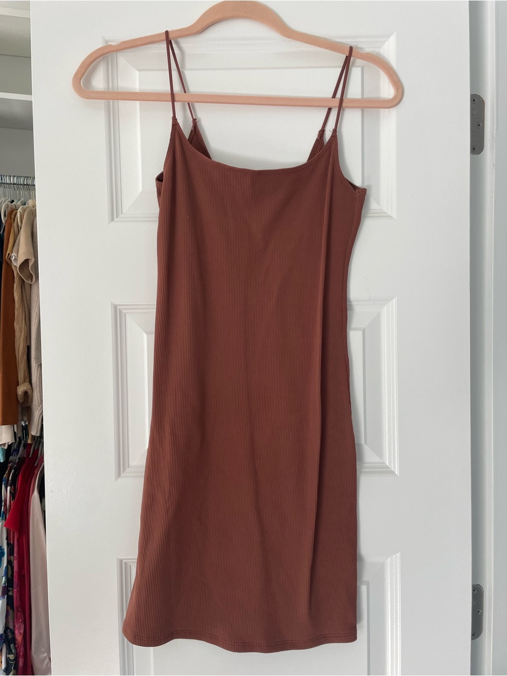 Women's Rust Brown Abercrombie Ribbed Dress -